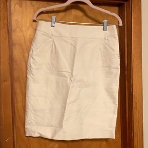 J. CREW White Pencil Skirt